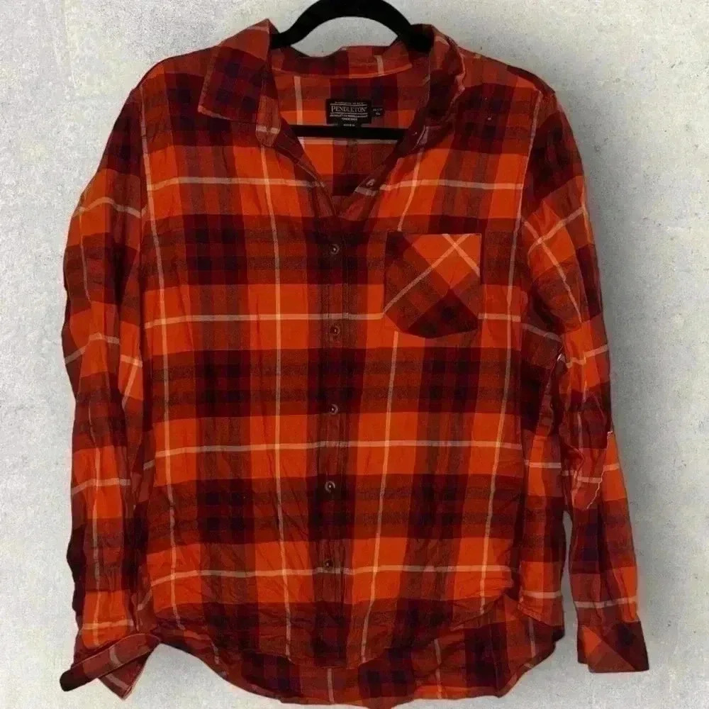 Pendleton plaid button‎ up size XLP